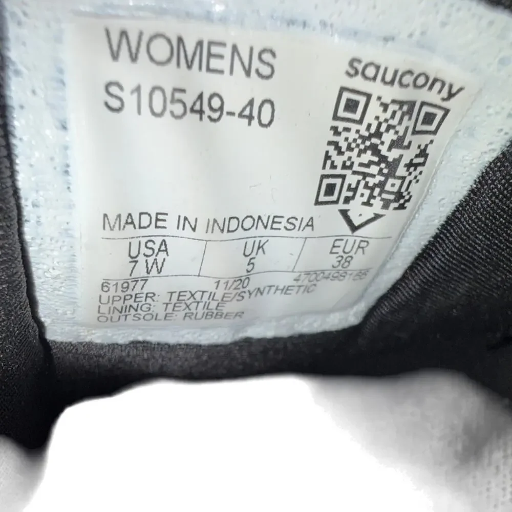 Saucony Guide 13 PWRRUN‎ Running Shoes Sneakers Black Women's Size 7